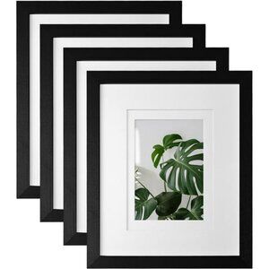Egofine 8x10 Black Wood Picture Frames Set Tabletop Wall Mount Photo Display